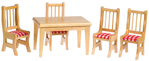 Kitchen Table and  Chairs, 5 Pc., Oak